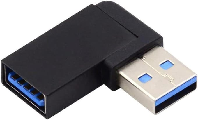 USB Hoek Adapter - 90 Graden Verloop - Data Overdracht - 10Gbps Snelheid - USB 3.0 - Zwart