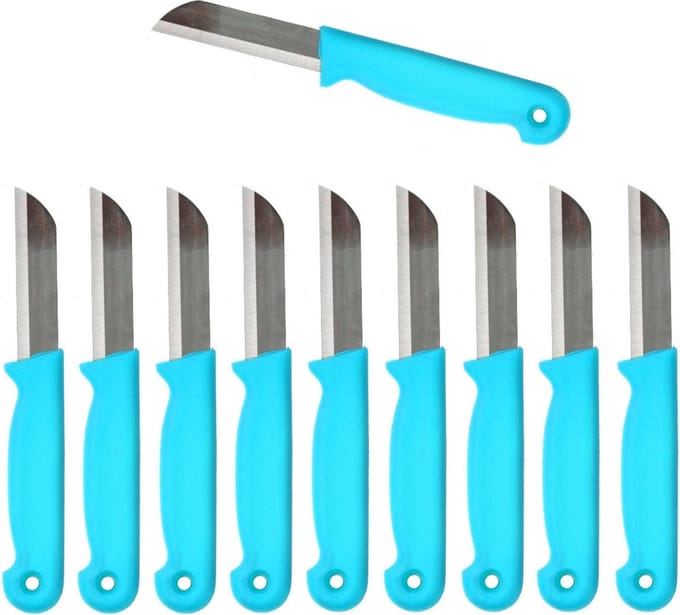 Solingen Schilmesje Duits - Turquoise - RVS 16 cm. - 500 stuks