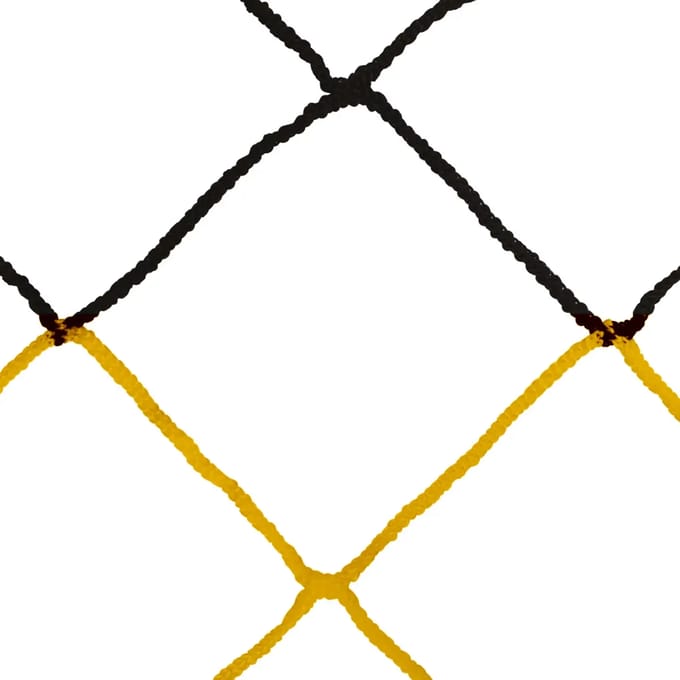 Duo-kleur 11-a-side voetbalnetten PP geweven 4mm enkel mesh 120 honingraat Sporti