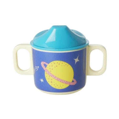 Rice melamine baby beker fly me to the moon