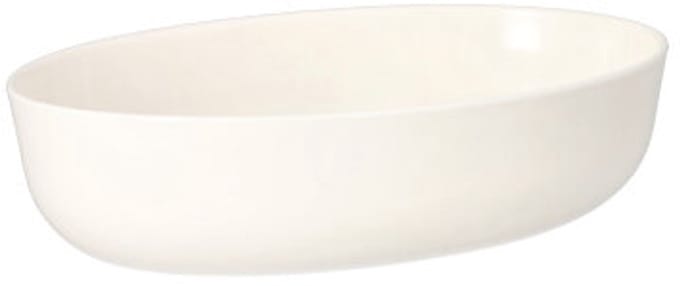 15 Herbruikbare schalen ovaal 900 ml 5,5 cm x 13,5 cm x 20,5 cm wit Cella