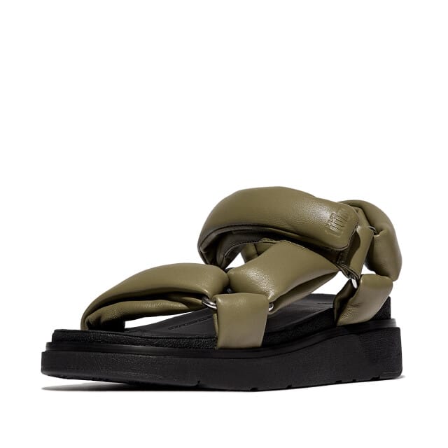 Fitflop Sandaal Gen-FF Soft Leather Back-Strap Sandels Camo-Green