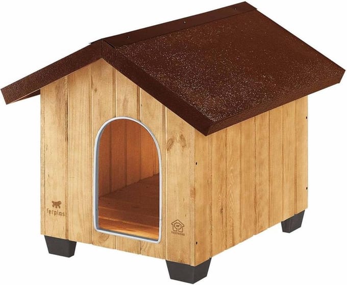 Ferplast Hondenhok Domus Medium 70 X 83 Cm Hout Naturel/bruin