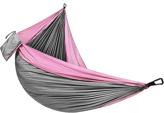 Hangmat - Kampeerhangmat - Ontspannen Buiten - Sneldrogend Nylon - 270x140 cm - Roze