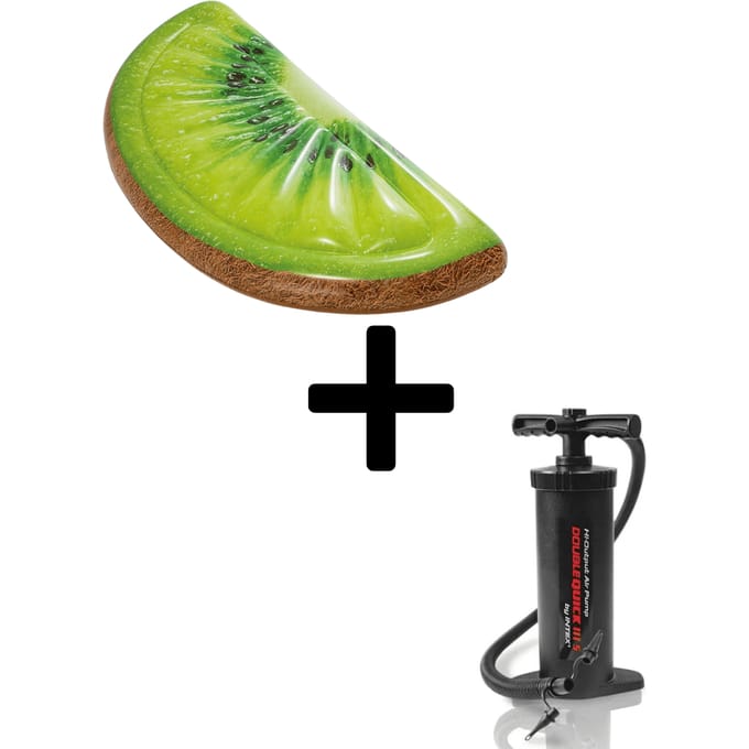 Intex - Waterplezier Relaxset Luchtbed - Realistisch kiwi-ontwerp - Inclusief handpomp
