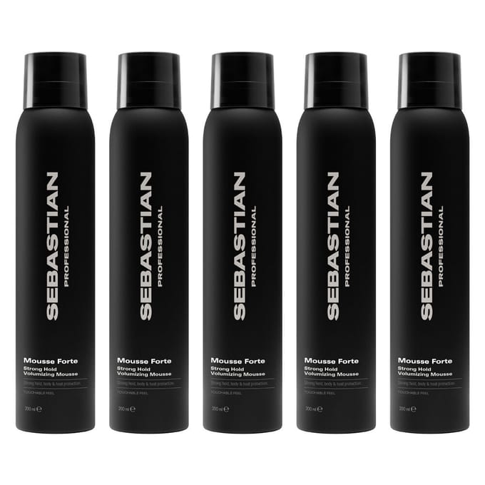 5x Sebastian Mousse Forte Strong Hold Volumizing Mousse 200ml