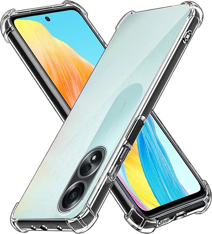 Geschikt voor Oppo A58 - schokbestendig - Back Cover hoesje - Transparant