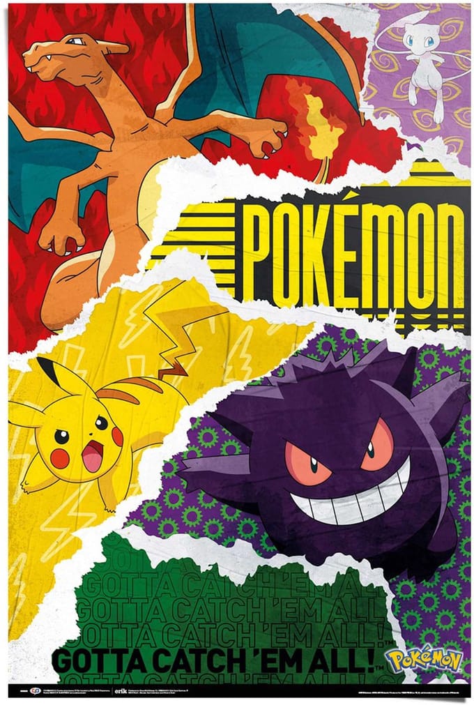 Poster Pokemon - gotta catch 'em all - 91,5 x 61 - Papier - REINDERS