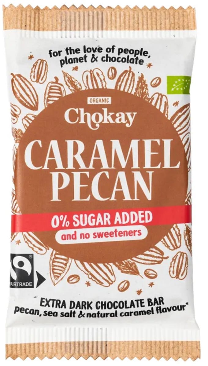 Chokay Caramel Pecan Extra Dark Chocolate Bar 70GR