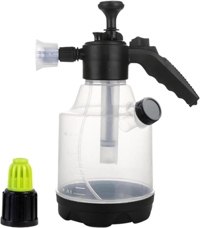Schuimspuitfles - Drukspuit - Auto reinigen - Handmatige tuinpomp - 3 liter - Wit