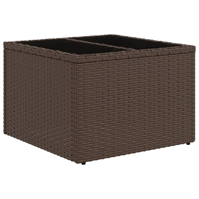 vidaXL - 10-delige - Loungeset - met - kussens - poly - rattan - bruin