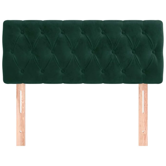 vidaXL - Hoofdbord - 90x7x78/88 - cm - fluweel - donkergroen