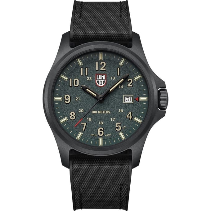 Luminox Atacama Field Rubber Strap Green Dial Quartz XL.1977 100M Herenhorloge groen
