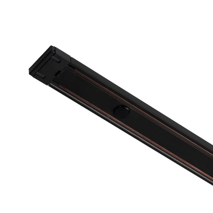 Lindby stroomrail Lumaro, zwart, aluminium, lengte 103 cm