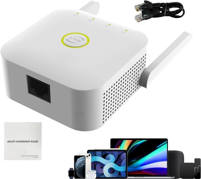 Wifi Versterker - Signaal Booster - Netwerk Uitbreiding - 300M Dual Mode - 8.5 x 8.5 cm - Wit