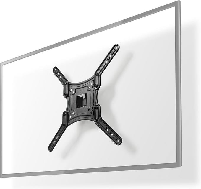 Nedis TVWM1330BK bracket - full-motion - for TV - black - Max 30 kg - recommended for 55"