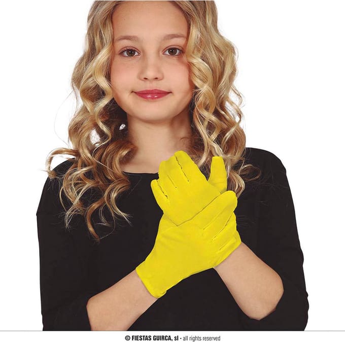 Fiestas Guirca - Gele handschoenen - kinderen - 17 cm