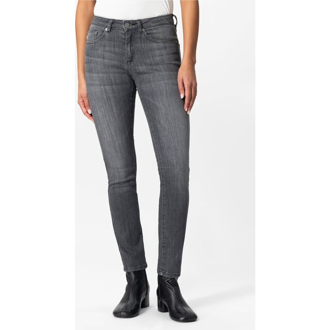 Mud Jeans Faye Straight - Authentic Black Authentic Black Maat: W25L28 | Slim Jeans Outlet | Dames | Grijs