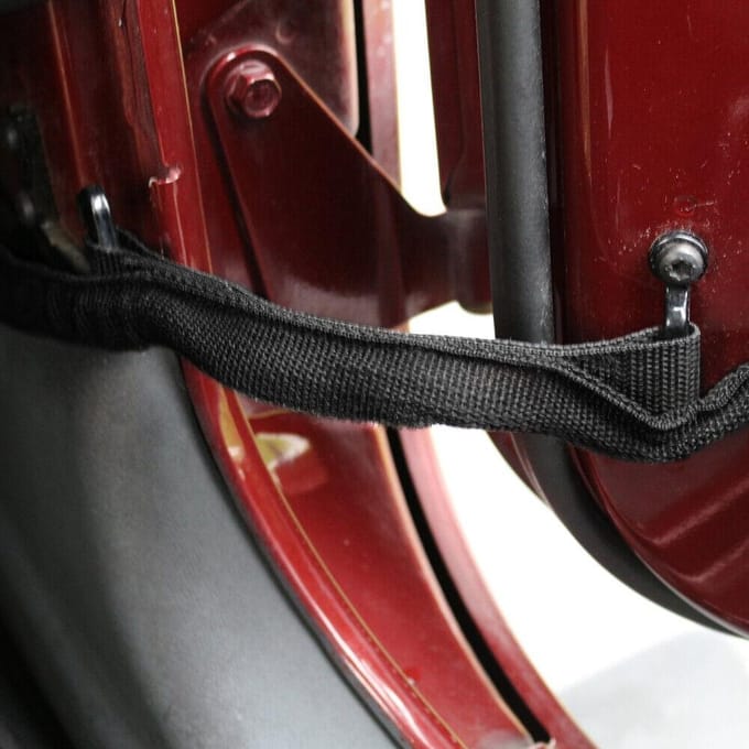 Sangles de limitation de porte pour Jeep Wrangler JK JKU, sangle de porte avec fermeture éclair, noire, 2 pièces yellow