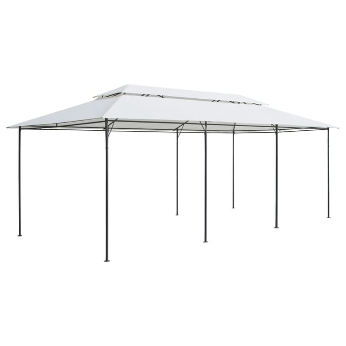 vidaXL - Prieel - 180g/m² - 600x298x270 - cm - wit