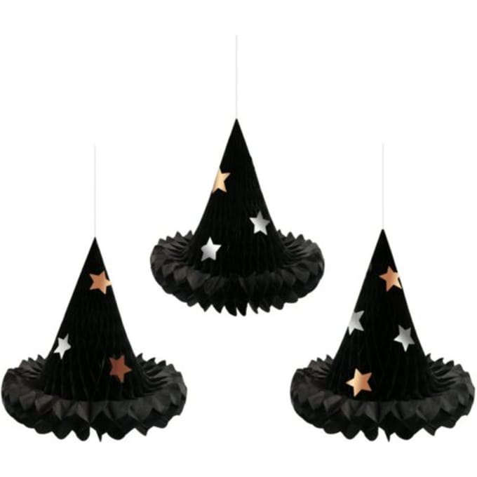 Meri meri halloween - halloweendecoratie honeycomb, heksenhoed
