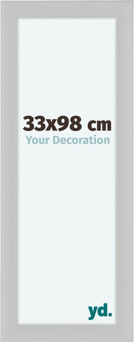 Your Decoration - Fotolijst 33x98 cm - MDF - Wit Houtnerf - Como