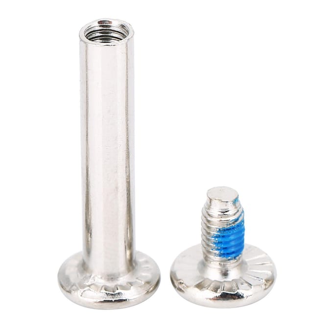 10pcs Patins à Roues Alignées Remplacement Patinage Vis Fixations Patins Roue Axes Quincaillerie 31mm white