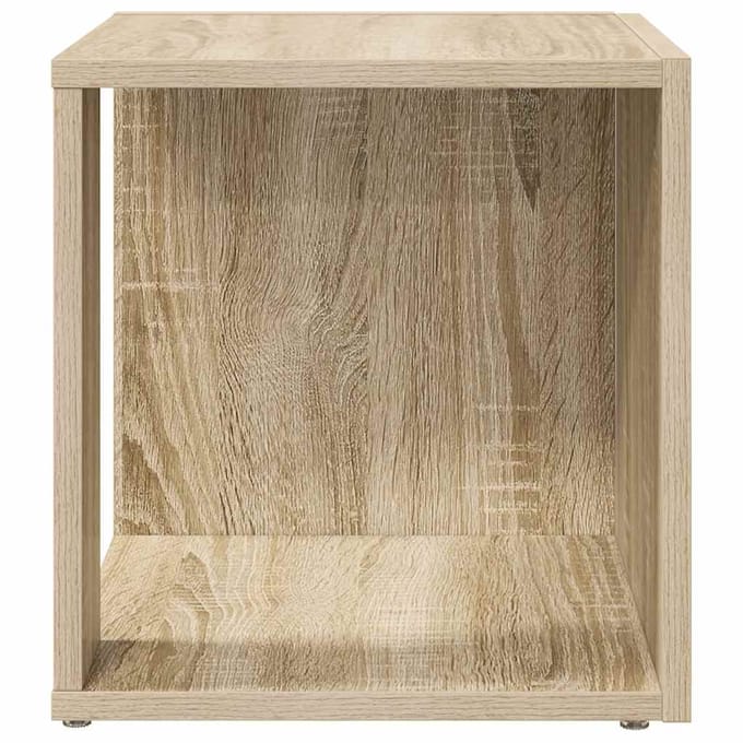 vidaXL - Bijzettafel - 33x33x34,5 - cm - bewerkt - hout - sonoma - eikenkleurig