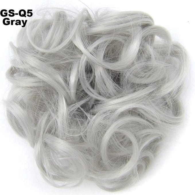 Haar Wrap, Brazilian hairextensions knotje grijs Gray#