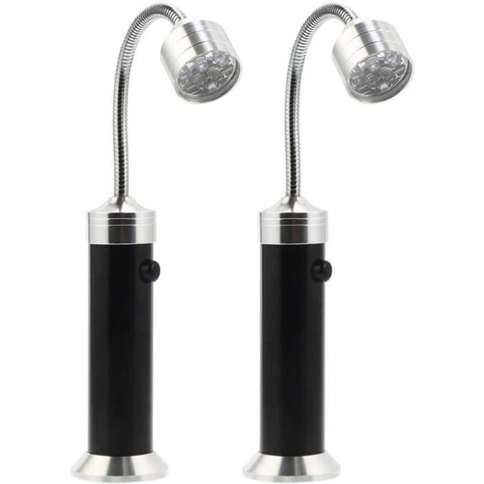 Barbecue Lamp - Zeer Heldere LED - Magnetische Basis - 360° Flexibel - 2 Stuks zwart