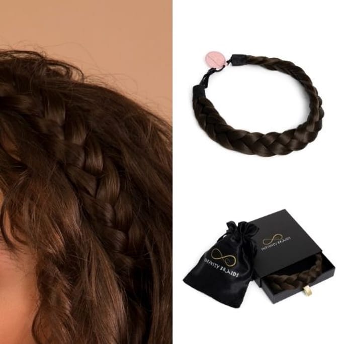 Infinity Braids - Lizzy Regular Braid - Haarband - Haarband Dames - Haarbanden - Haarband meisje - Lizzy Mocha-Chino