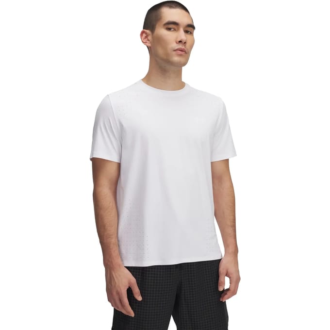Under Armour Sportshirt Launch Elite Shortsleeve 1389802 White 100-M (US MD)