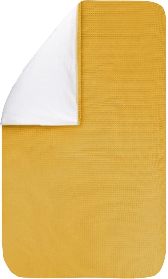 BINK Bedding Dekbedovertrek Wafel (Pique) Oker 80 x 60 (zonder sloop)