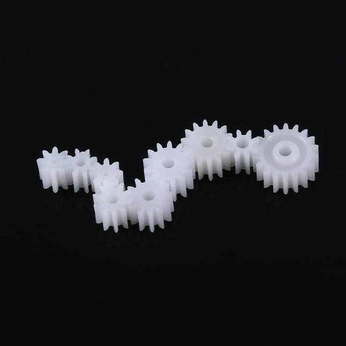 11 stuks Plastic Spindel Wormwiel voor Vliegtuig Auto Vrachtwagen Model Robotmotoras gray