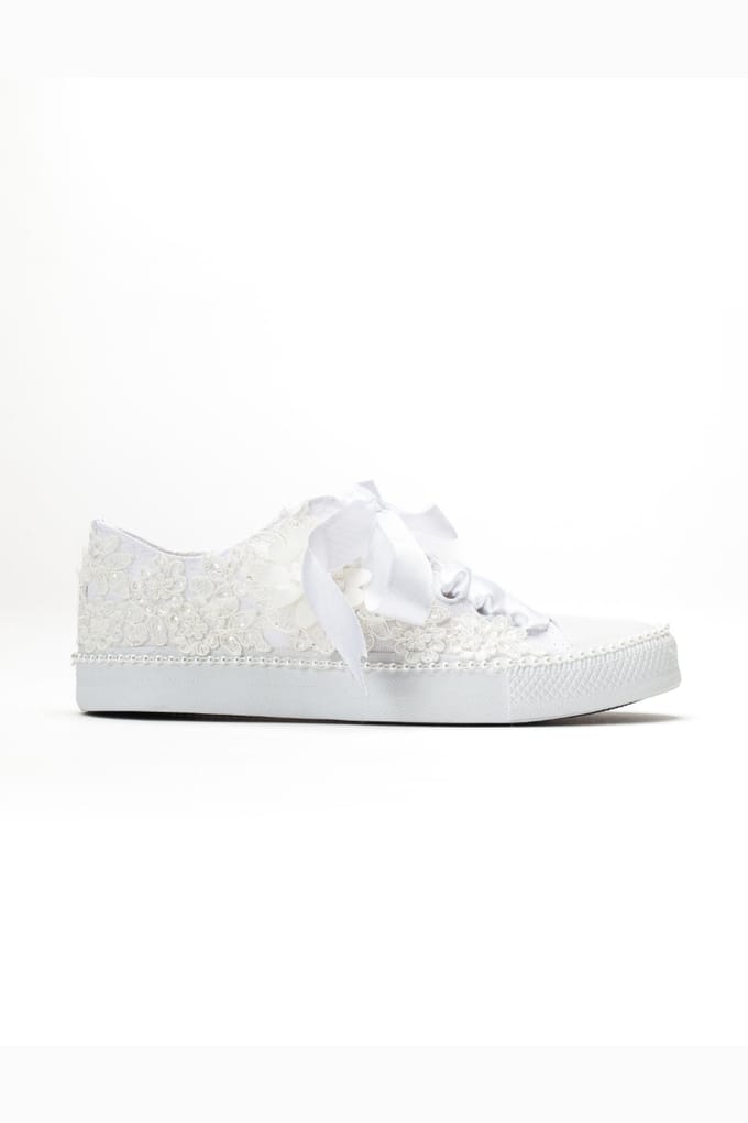 Marvelle Parel Kant Bruids Sneaker