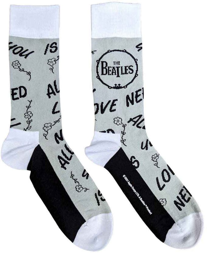 The Beatles - AYNIL & Drum Enkelsokken - Grijs