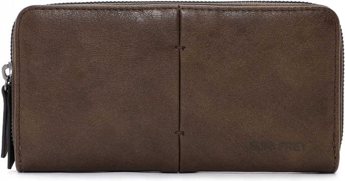 SURI FREY Portemonnee Livy Zip Around Wallet Mud Bruine