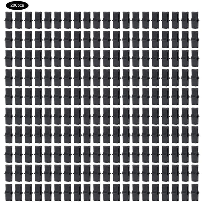 200 stuks Kasfolie Clip Fixeerklem Kasaccessoires voor Netten Plastic Folie gray