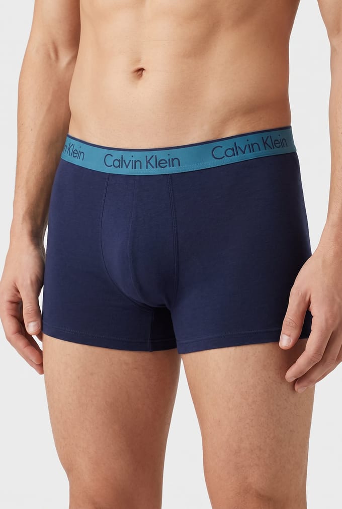 Calvin Klein 2-pack Trunk Bluesteel/bold Navy Größe: M | Unterhosen Outlet | Herren | Blau