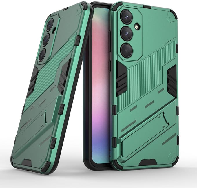 Solidenz StandGuard Xtreme geschikt voor Samsung Galaxy A35 hoesje - Groen