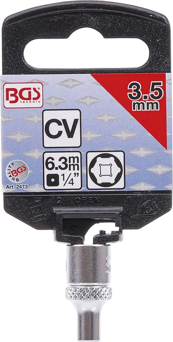 BGS Dopsleuteldop zeskant 1/4 3,5 mm