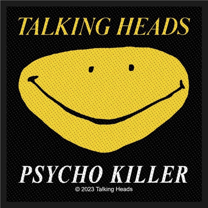 Talking Heads - Psycho Killer Patch - Zwart