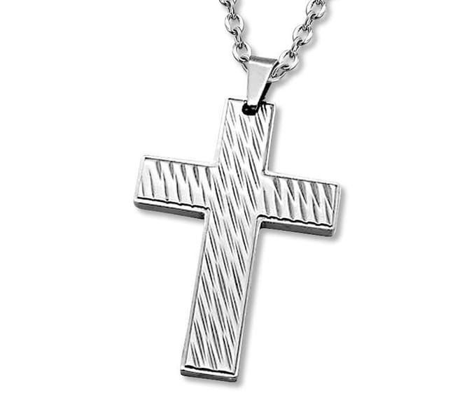 Amanto Ketting Ara - 316L Staal - Kruis - 48x31mm - 60cm