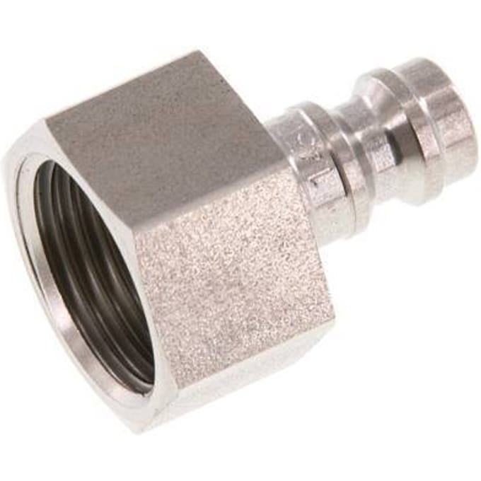 RVS DN 5 Luchtkoppeling Insteeknippel G 3/8 inch Binnendraad - CLP5-F-S-038