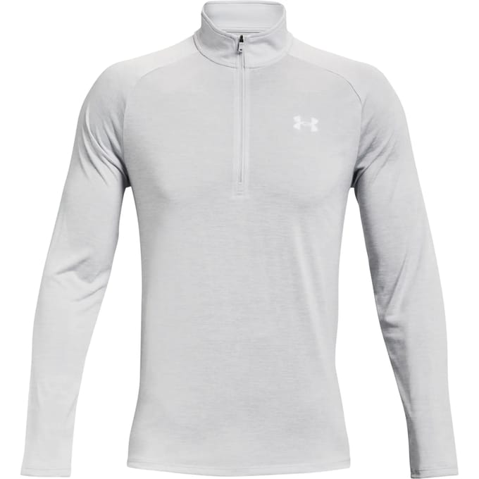 Under Armour UA Tech 2.0 1/2 Zip-GRY Heren Sporttrui - Halo Grijs - Wit