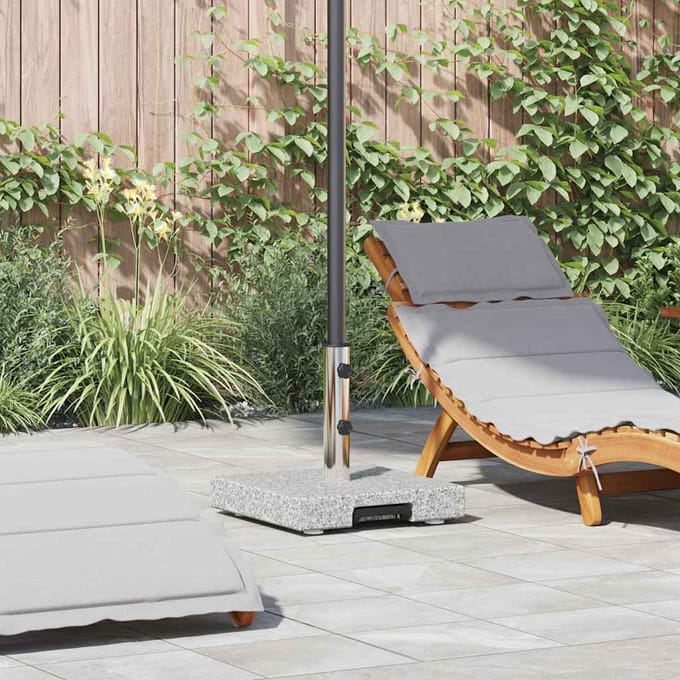 vidaXL - Parasolvoet - Grijs - 41 - x - 41 - x - 37 - cm - Graniet