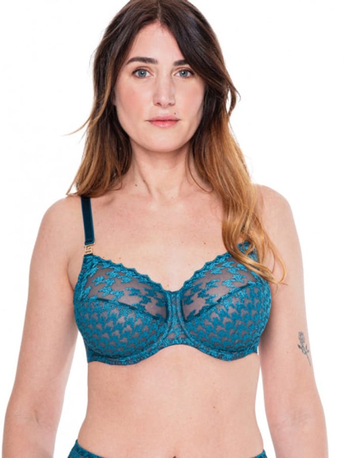 Louisa Bracq Tailor Volle Cup BH Neon Botanica Blauw 100 D