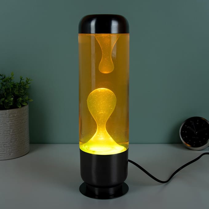 Capsule Lavalamp - Oranje Met Gele Lava van Balvi