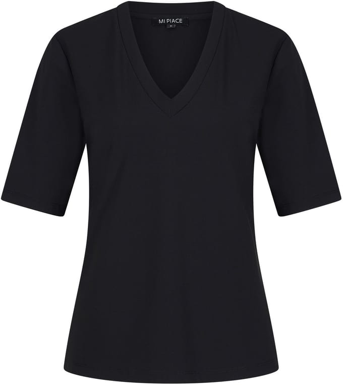 MI PIACE - Travel T-shirt Uni Black 2271 - Maat : M