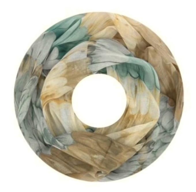 Dunne Colsjaal - Print - (33686#) - Taupe